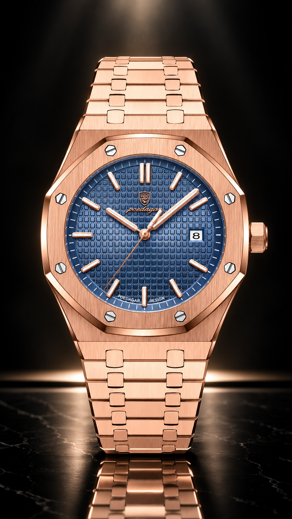 Nuevo Reloj POEDAGAR de Alta Calidad para Hombre, Reloj de Pulsera de Cuarzo de Lujo, Resistente al Agua, Luminoso, con Fecha, de Acero Inoxidable