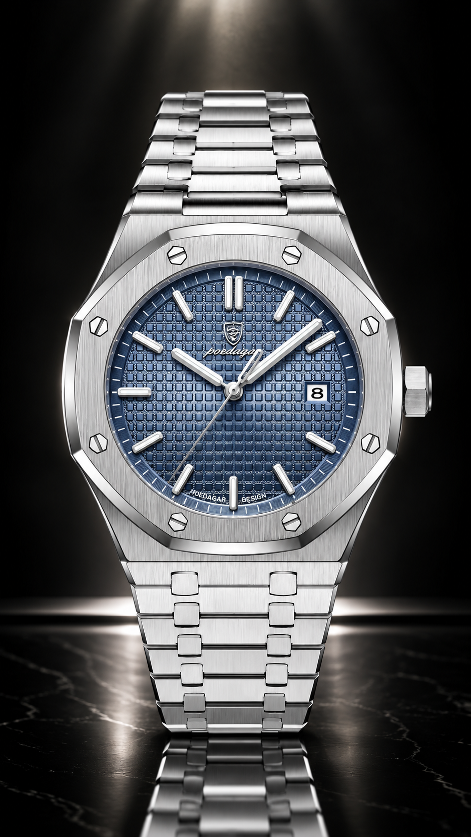 Nuevo Reloj POEDAGAR de Alta Calidad para Hombre, Reloj de Pulsera de Cuarzo de Lujo, Resistente al Agua, Luminoso, con Fecha, de Acero Inoxidable